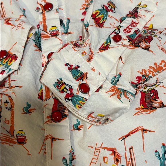 Cruel Demin Mexican Print Button Down Shirt - Picture 4 of 4